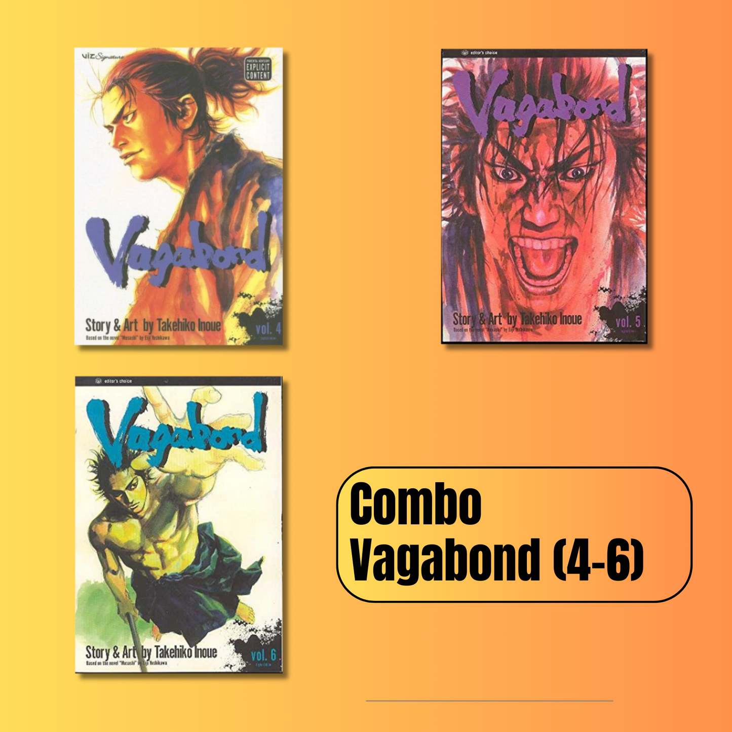 [Combo] Vagabond: Vol 4-6 By Takehiko Inoue (Paperback)