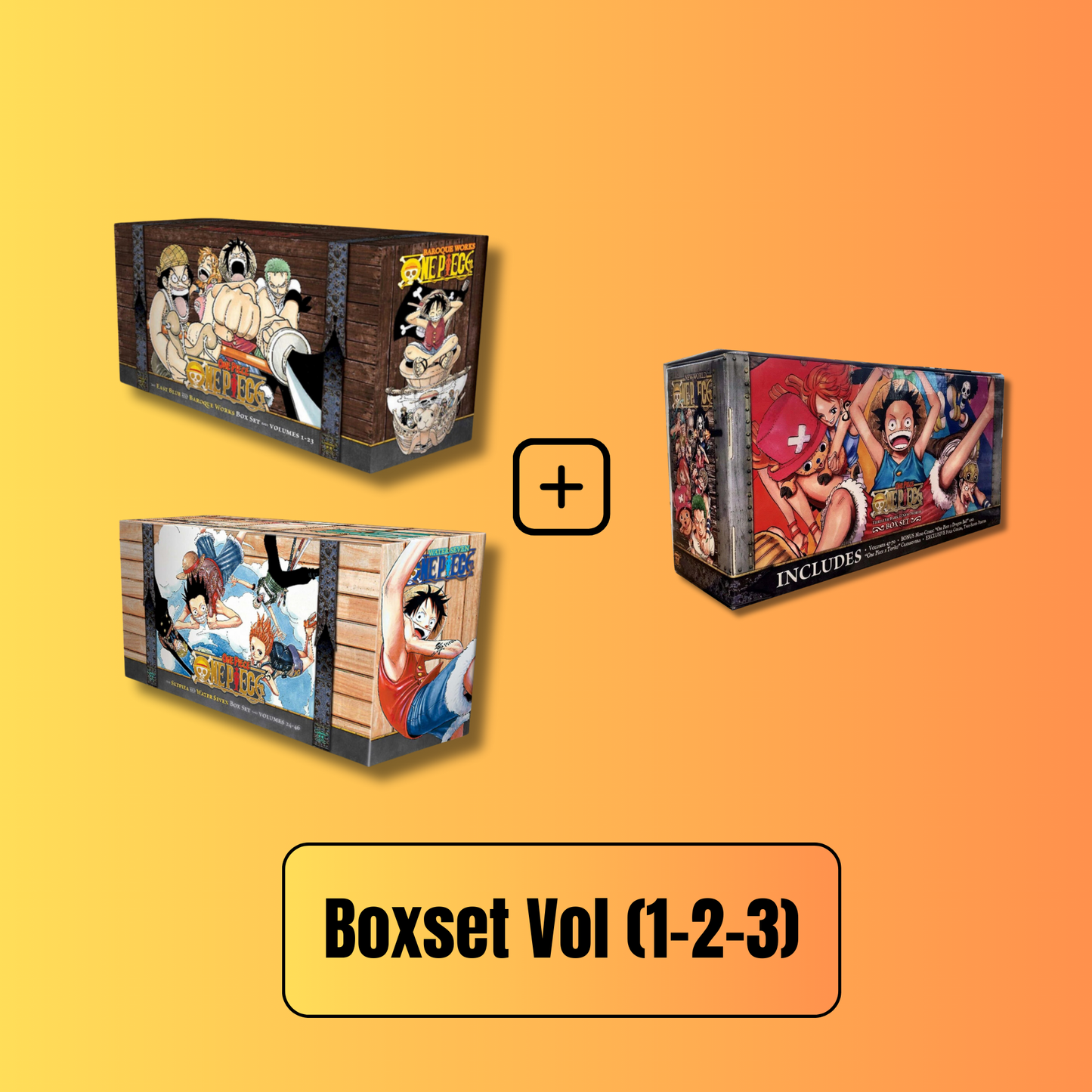 [Combo] One Piece Box Set Vol 1 and 2 and 3: Volumes (1-70) By Eiichiro Oda (Paperback)