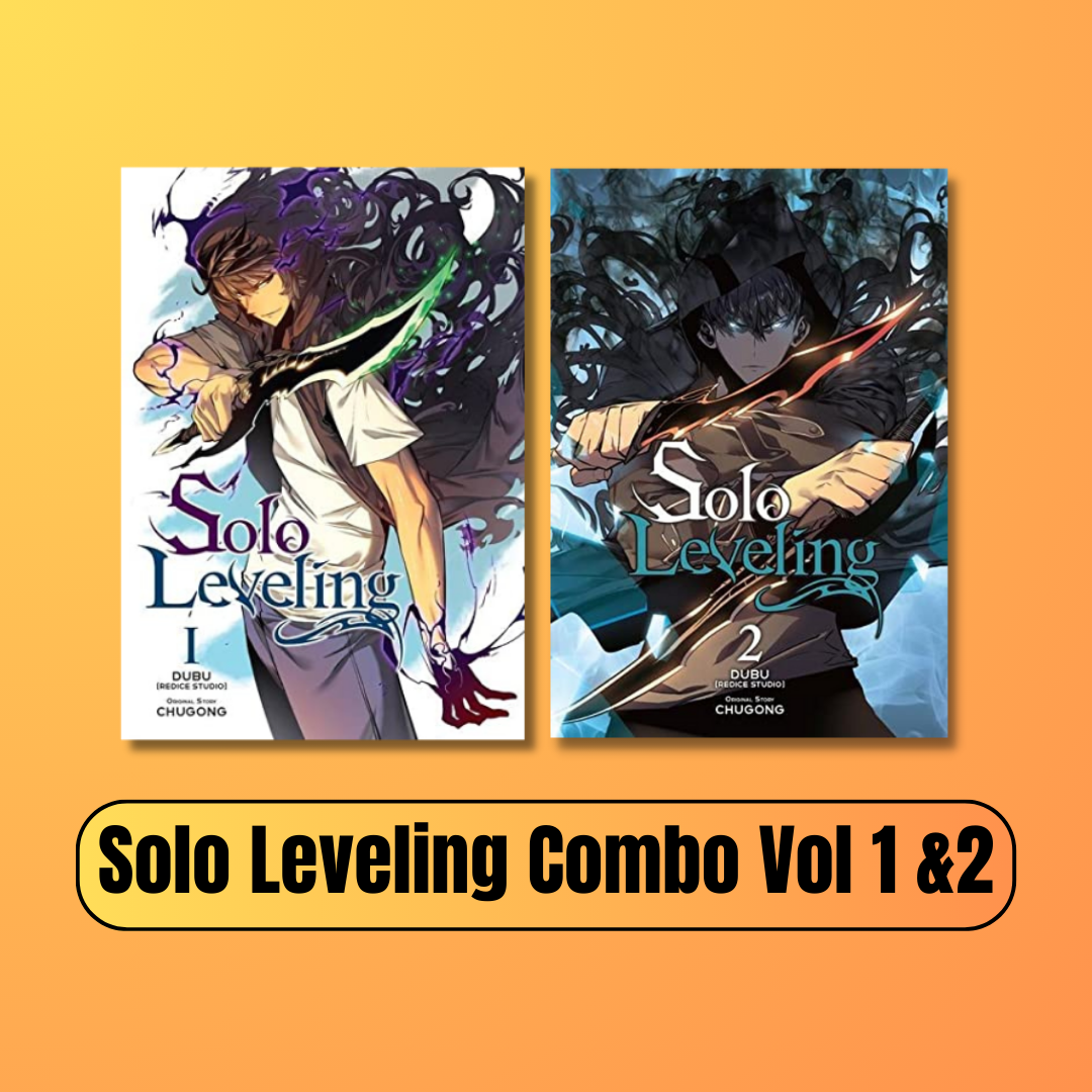 Combo Of Solo Leveling: Vol 1 & 2 by Chugong (Black and White, Paperback)