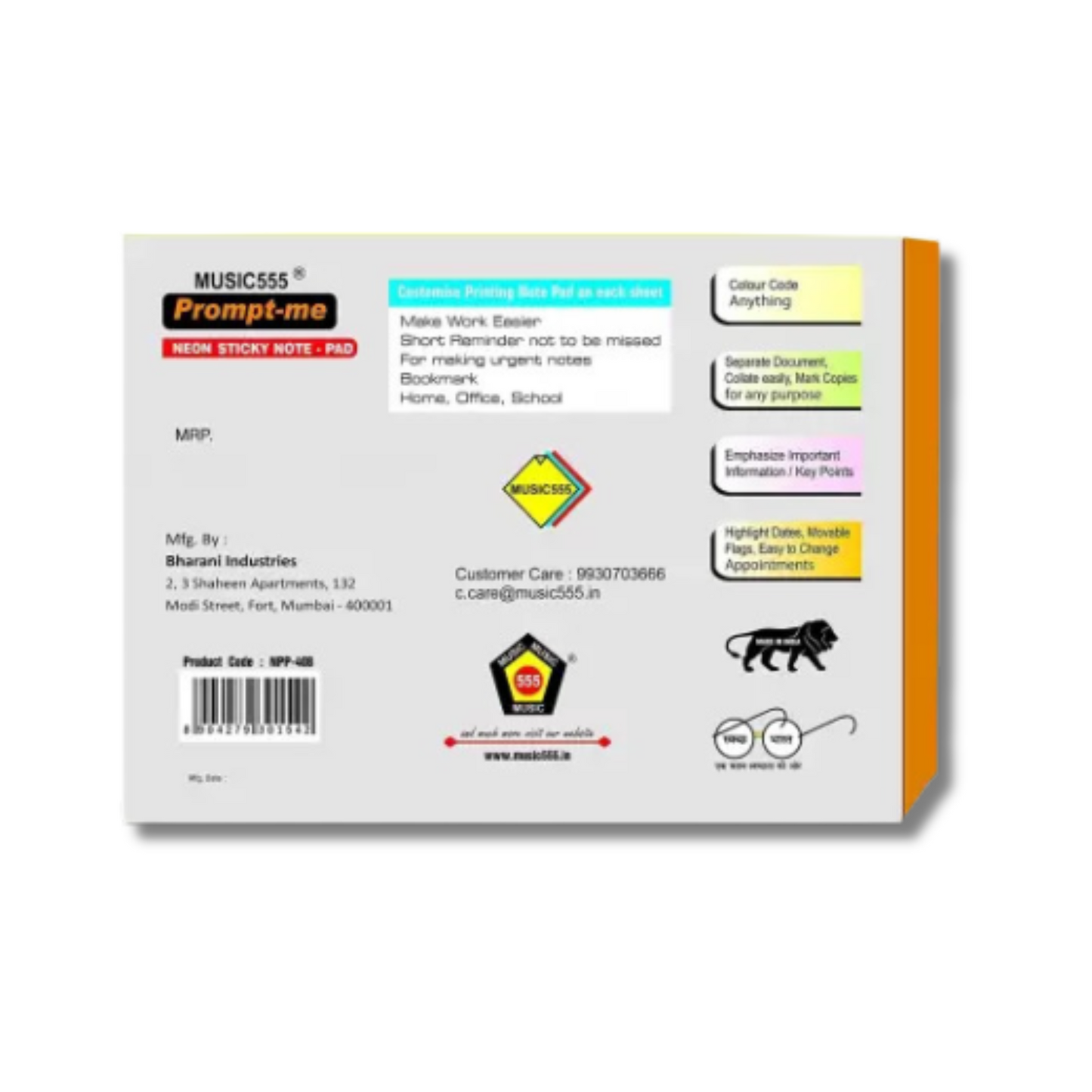 Sticky Note 100 Sheets Regular, 1 Colors